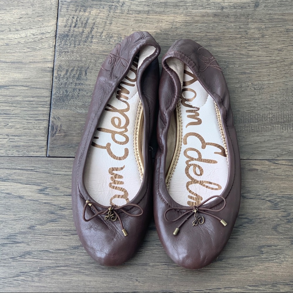 Sam Edelman ballerina flats (brown leather)